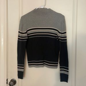The Limited Striped Mockneck Sweater
